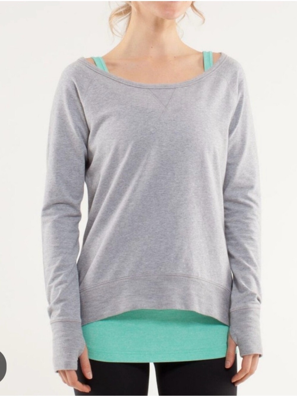 Lululemon Meditate Pullover Heathered Fossil Gray Size 8